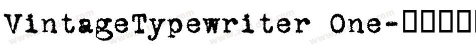 VintageTypewriter One字体转换